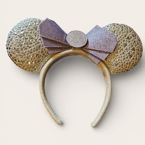 Disney  100 Years Gold and Purple Minnie Ears Headband